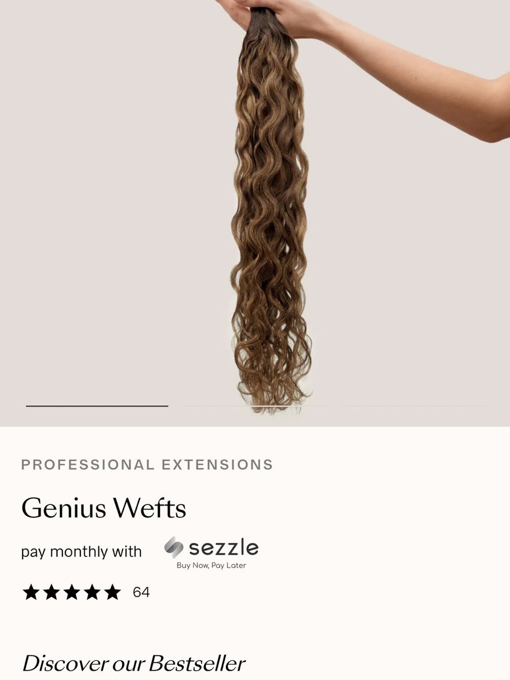 Wavy Hair Extension - Light Brown